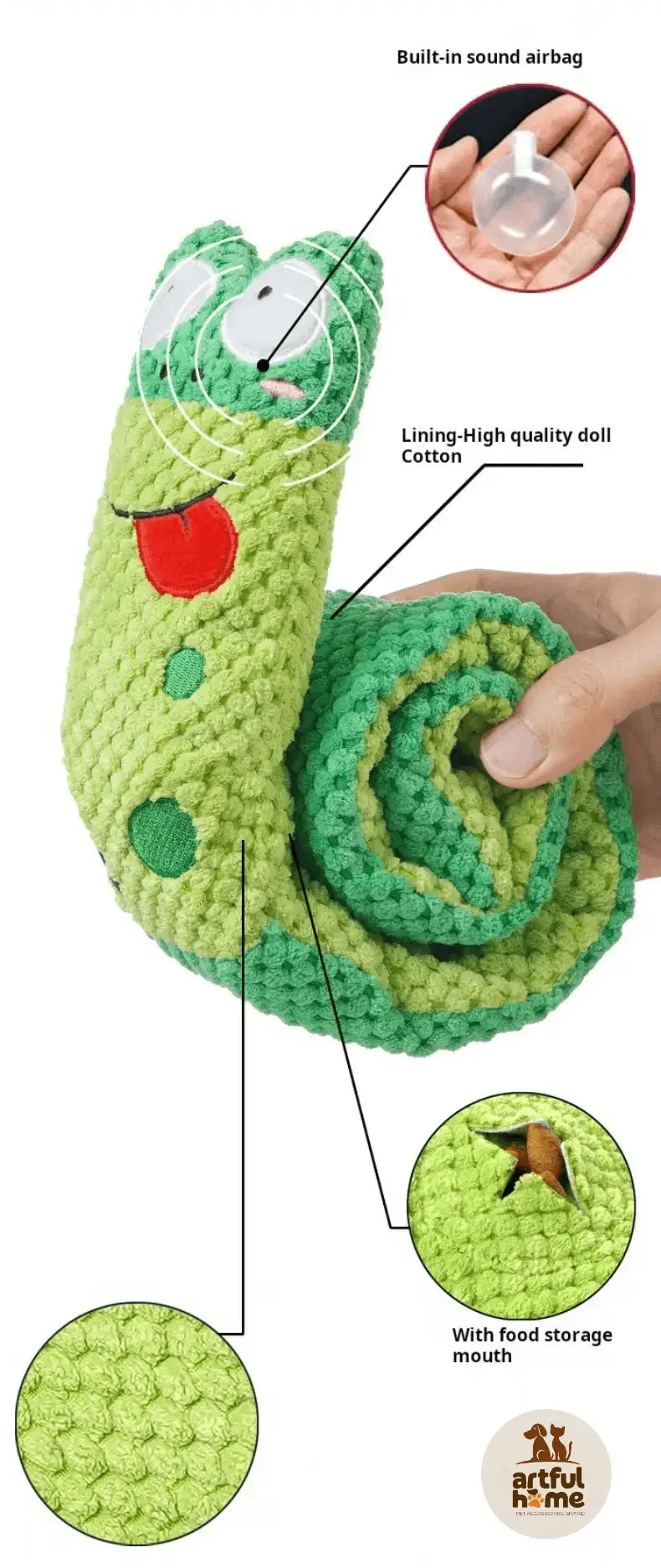Roll-up treat toy 'Snail'