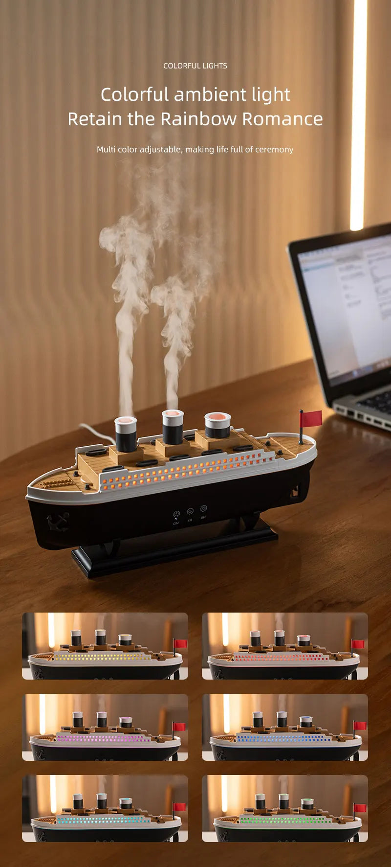 Titanic Ship Model Decoration Air Humidifier 250ml